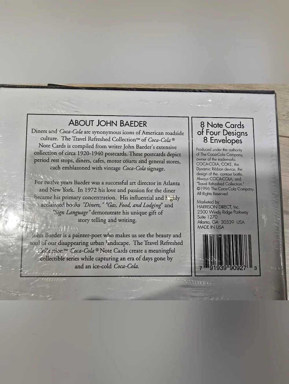 Vintage 1996 Coca-Cola Travel Refreshed Collection Note Cards